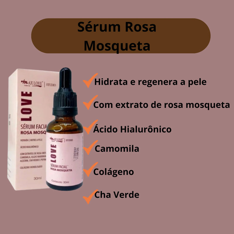 Kit Skincare Love com 6 Itens - Séruns e Máscaras Faciais