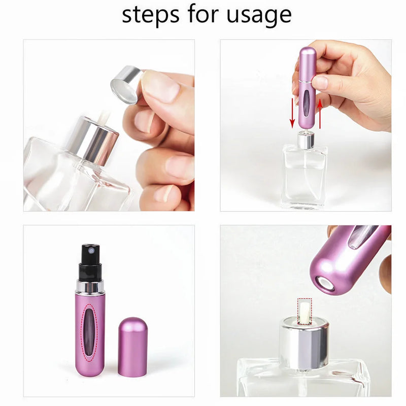 Frasco Portátil de Perfume Recarregável 8ml